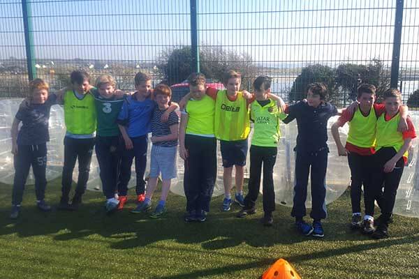 Super group of lads from Salthill Knocknacarra enjoying a Bubble Party at the 'Bay!