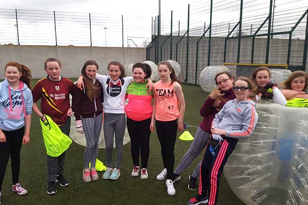 Group of girls from lovely Annaghdown enjoying a Bubble Birthday Party at Astrobay yesterday!
