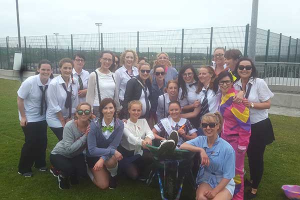 Fiona's Henettes enjoying the Alternative Old School Sports Day at Astrobay today.