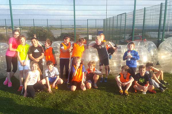 Great group of guys from Oranmore enjoying our Kids Bubble Football Birthday Party at Astrobay.