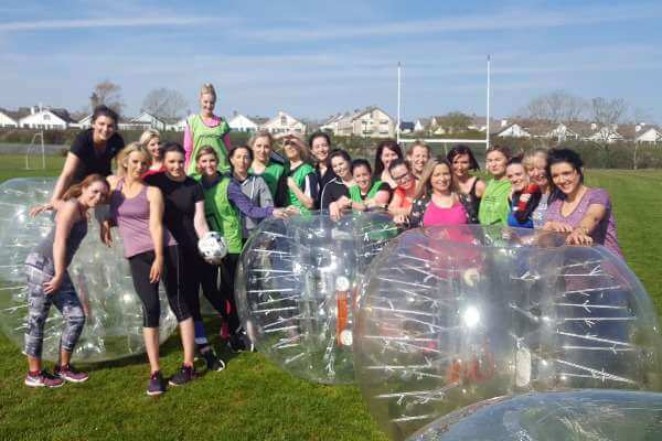 Hen party playing Bubble football at Astrobay.